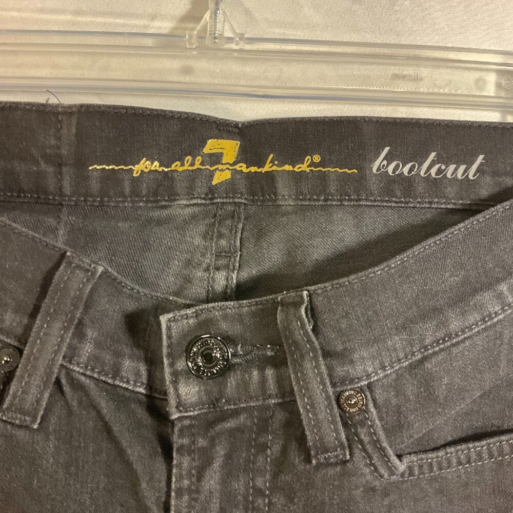 7 For All Mankind Black Bootcut Womens Jeans Y2K vintage Blue Crystal size 26